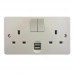 THE NEW GSM DOUBLE SOCKET WITH 2 USB CHARGER SOCKETS